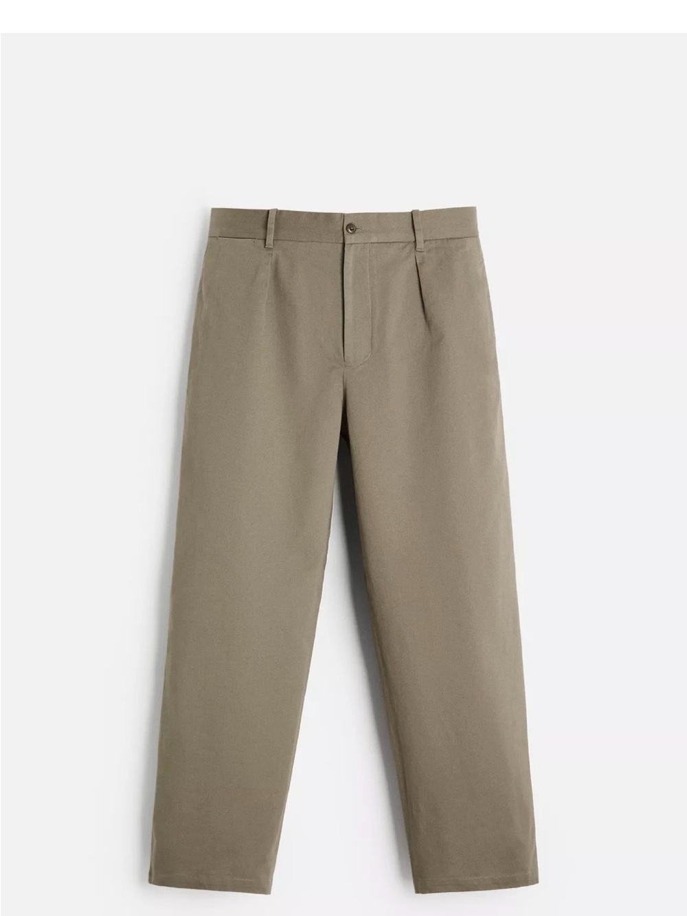 Zara Men's Straight Chinos in Olive